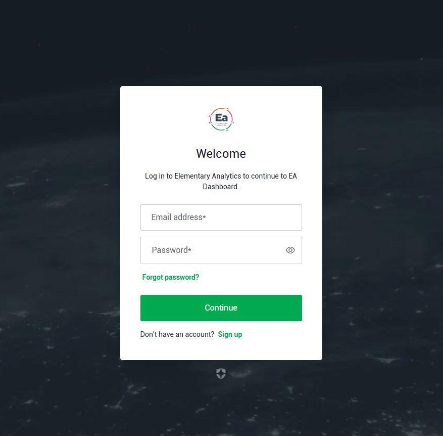 Login to Elementary Analytics